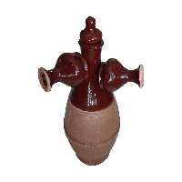 ست 3 تکه کوزه و لیوان سفالی مدل گیلاسی