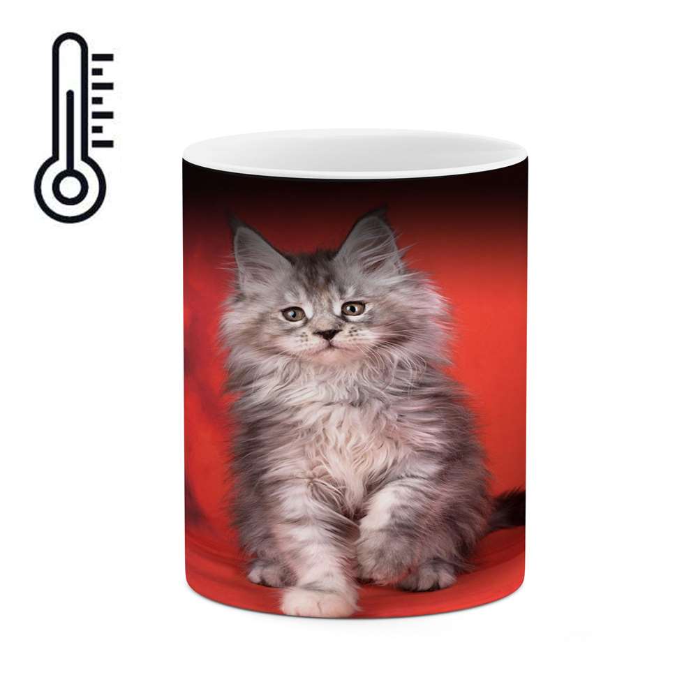 ماگ حرارتی کاکتی طرح گربه مدل mgh16470