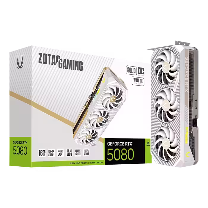 کارت گرافیک زوتک Gaming RTX 5080 SOLID 16GB OC White | فروشگاه تکاف