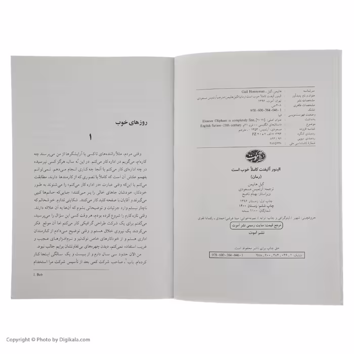 کتاب الینور آلیفنت کاملا خوب است اثر گیل هانیمن نشر آموت