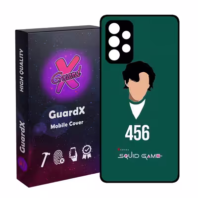 کاور گارد ایکس طرح Squid Game مدل Glass10406 مناسب برای گوشی موبایل سامسونگ Galaxy A32 4G