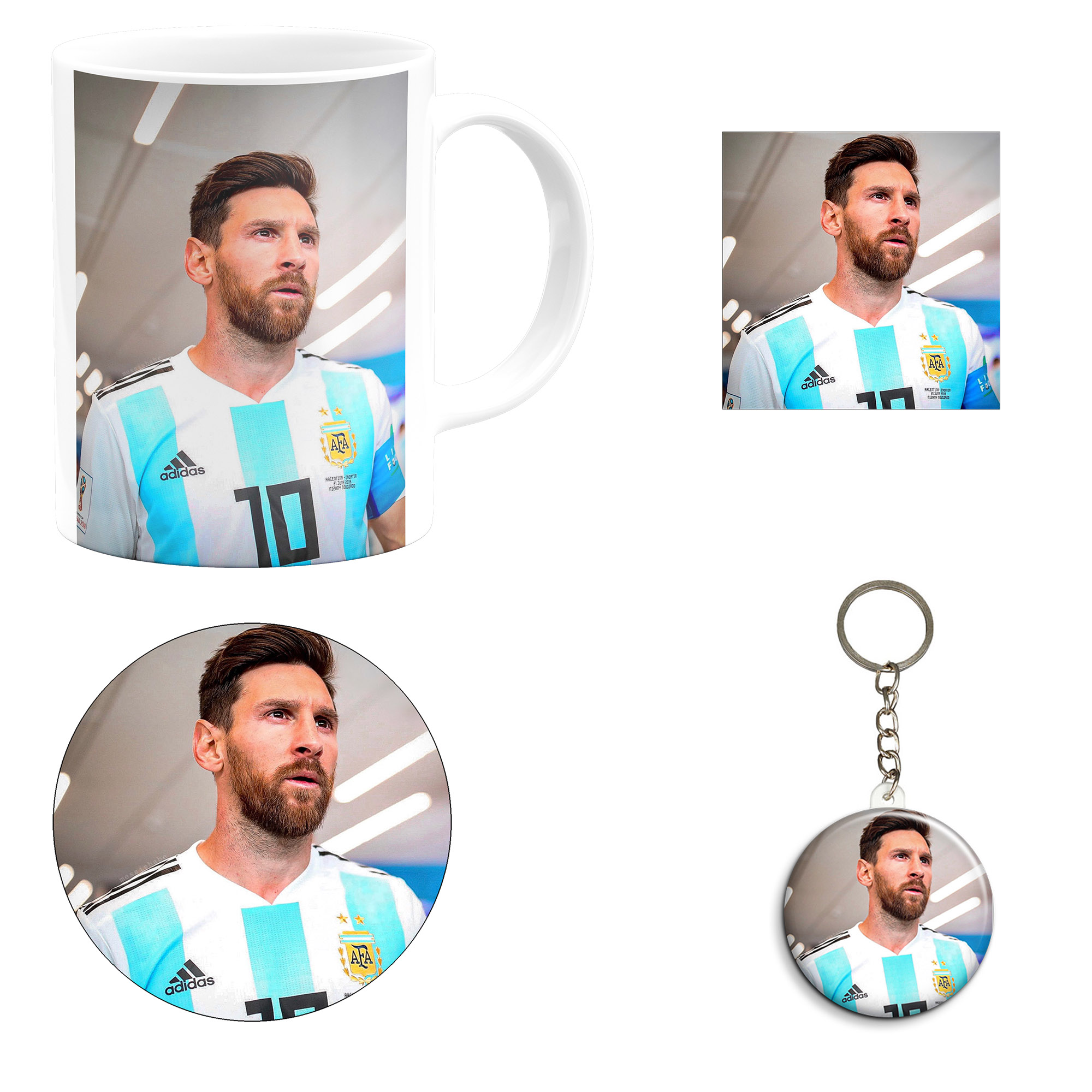 ست هدیه ماگ مدل لیونل مسی طرح Lionel Messi کد M15