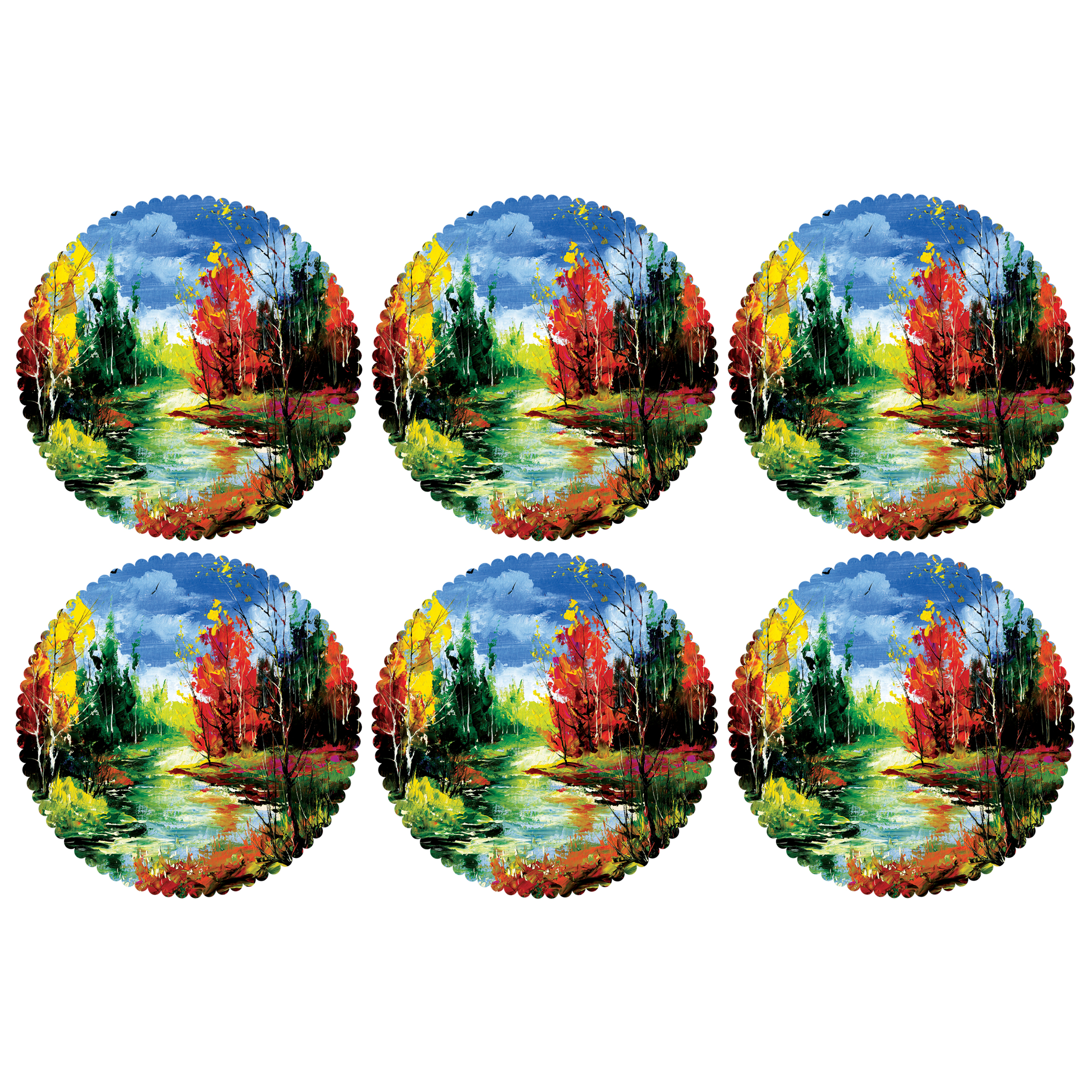 زیر لیوانی مدل C2-42111 بسته 6 عددی