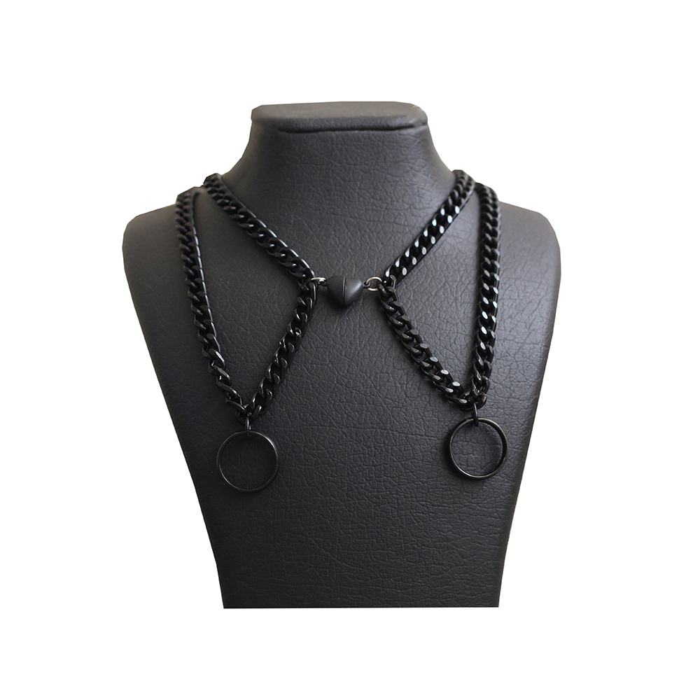 گردنبند مدل مگنتی رینگ دار کد 066 بسته دو عددی