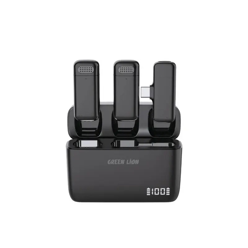 خرید میکروفن بی سیم GreenLion DUO Cast Wireless Mic Type C با بهترین قیمت