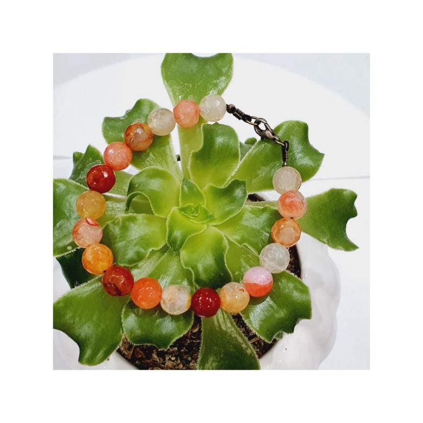 دستبند با مهره سنگ