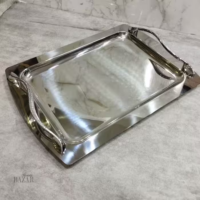 سینی استیل ضد زنگ ساده