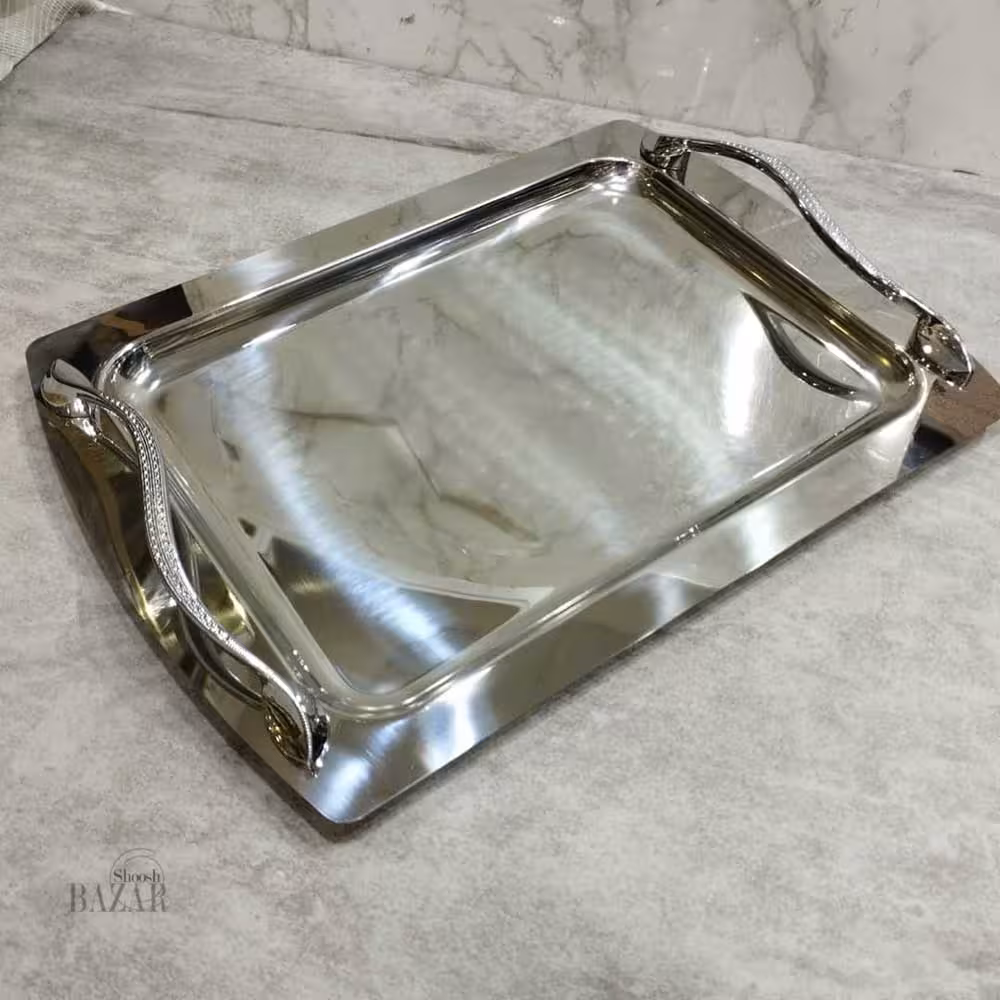 سینی استیل ضد زنگ ساده