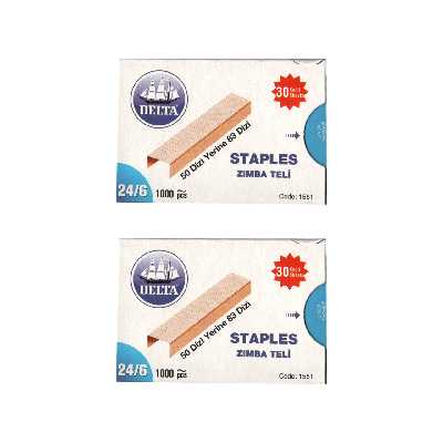 سوزن منگنه دلتا کد ۰۲۴ سایز 24/6 بسته 2 عددی