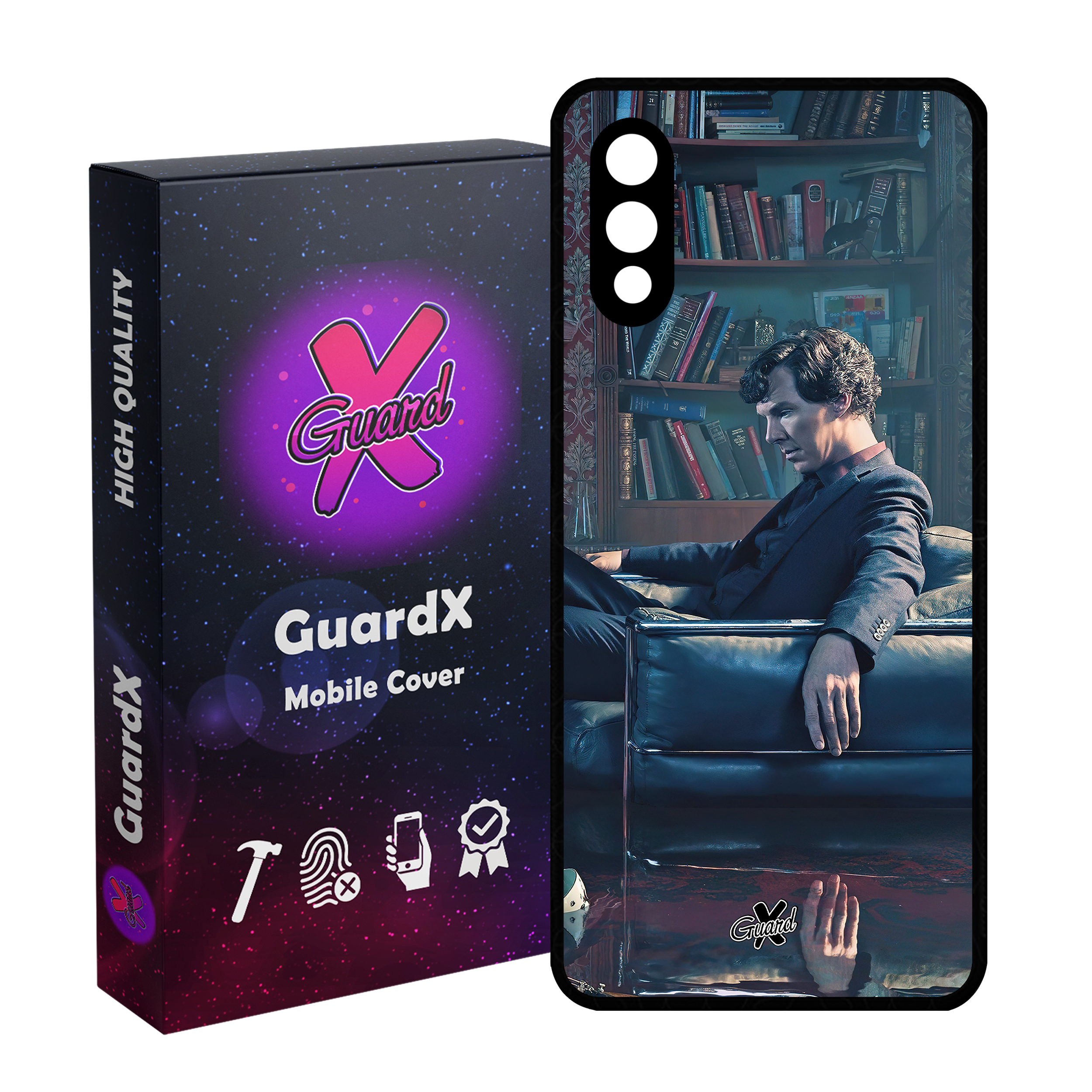 کاور گارد ایکس طرح شرلوک مدل Glass10519 مناسب برای گوشی موبایل سامسونگ Galaxy A02 / M02