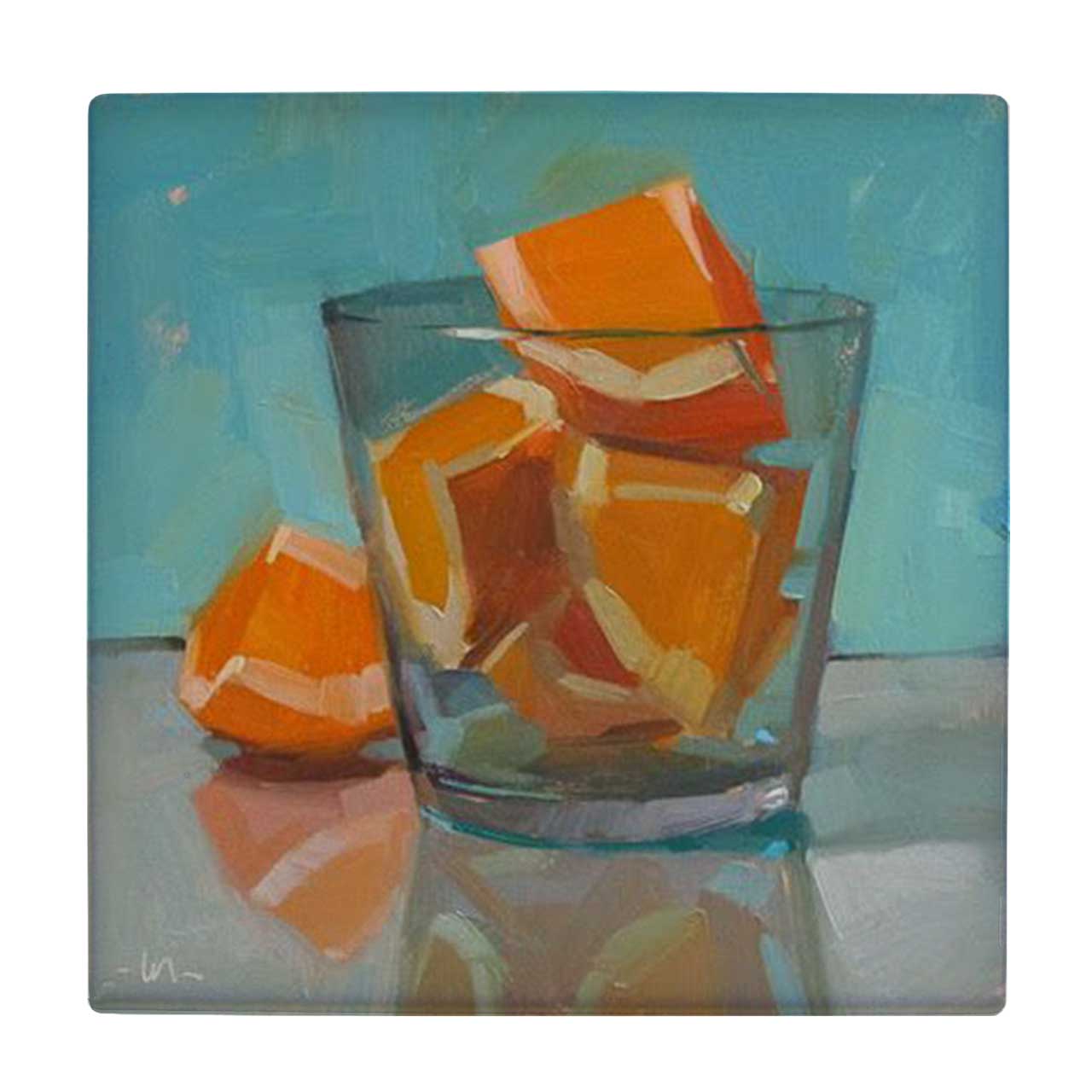  کاشی کارنیلا طرح نقاشی تکه های پرتقال کد wkk3464