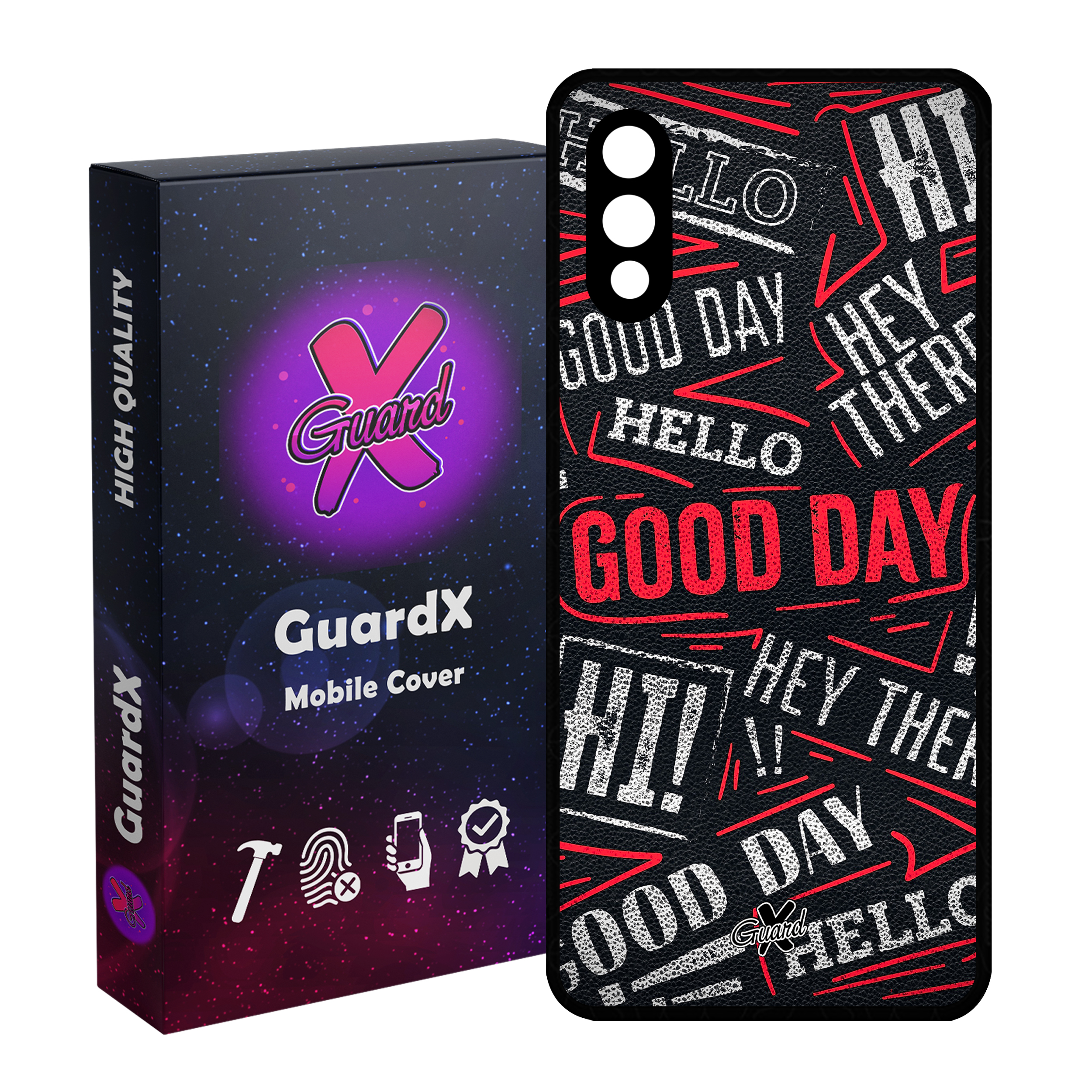 کاور گارد ایکس طرح Text مدل Glass10279 مناسب برای گوشی موبایل سامسونگ Galaxy A02 / M02