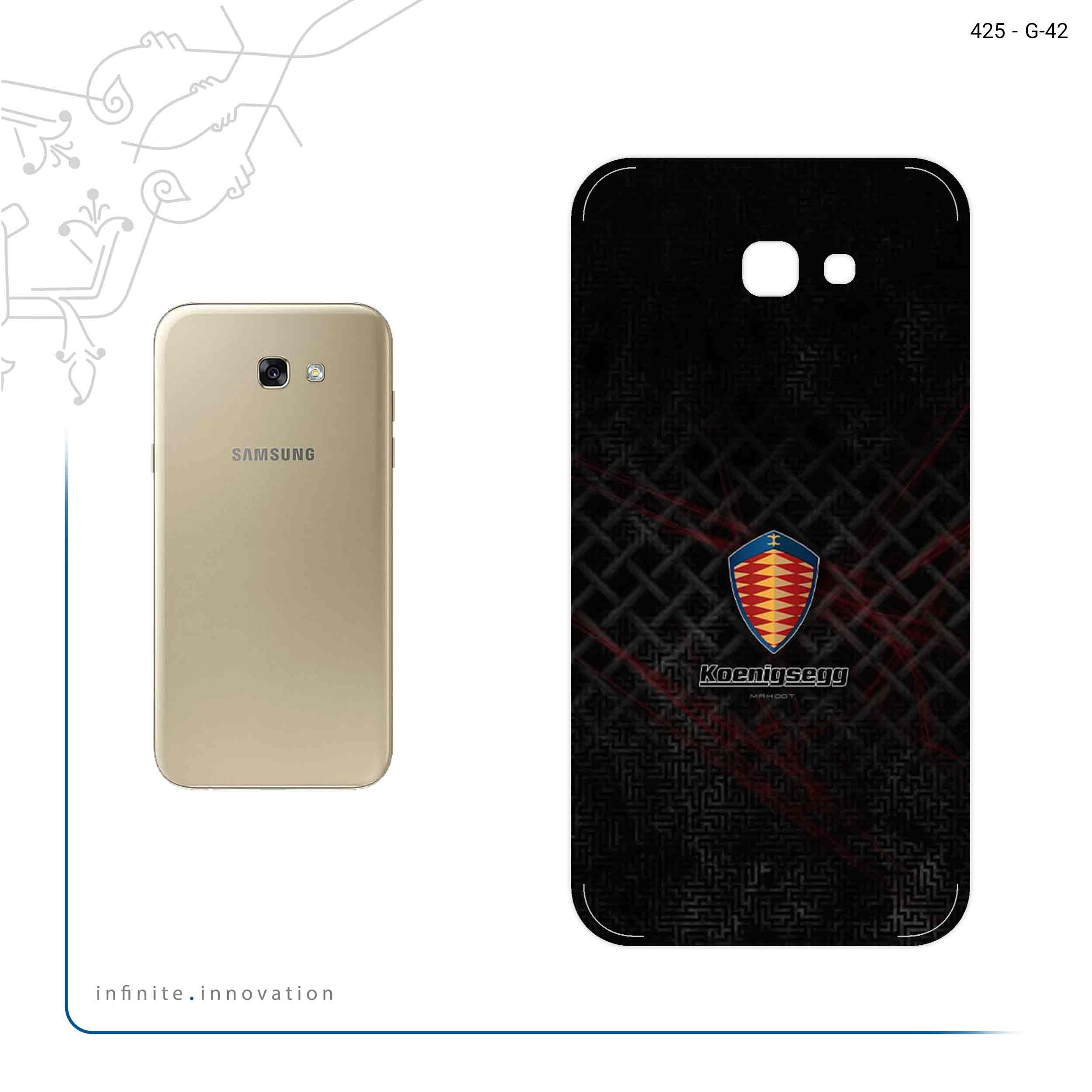 برچسب پوششی ماهوت مدل Koenigsegg Automotive AB مناسب برای گوشی موبایل سامسونگ Galaxy A7 2017