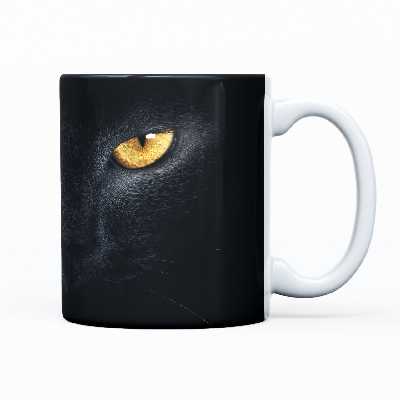 ماگ طرح گربه سیاه مدل m032