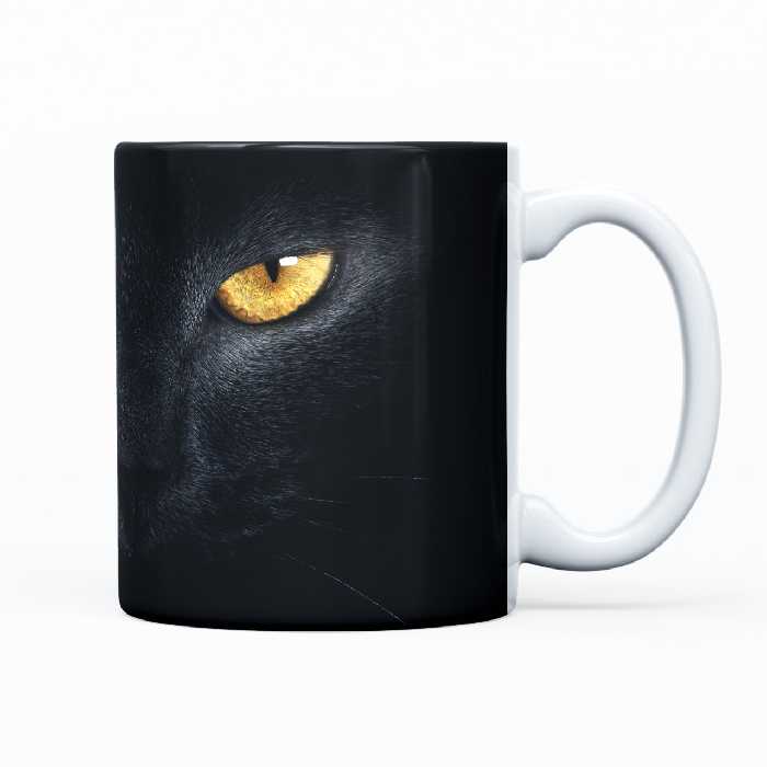 ماگ طرح گربه سیاه مدل m032