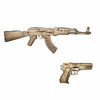 تفنگ بازی مدل Gold plass بسته 2 عددی