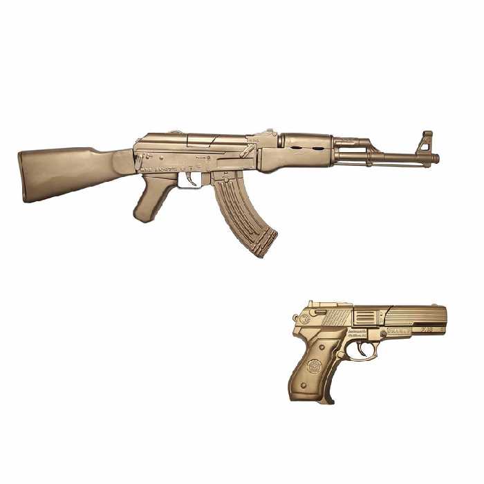 تفنگ بازی مدل Gold plass بسته 2 عددی