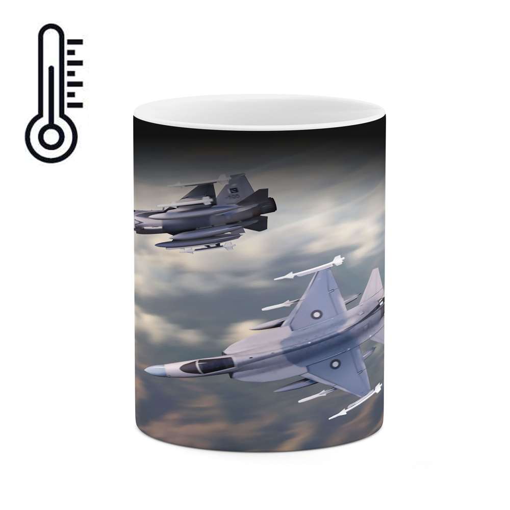 ماگ حرارتی طرح جت جنگی مدل mgph10737