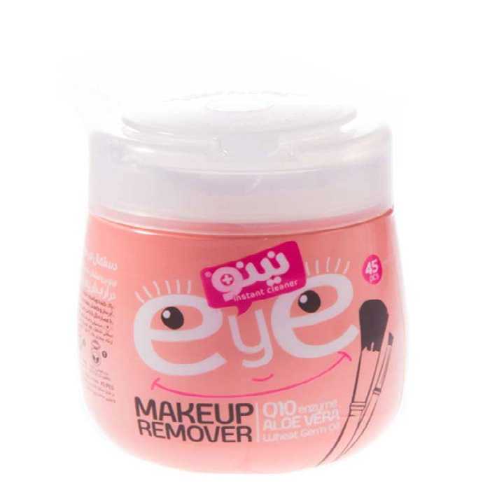 دستمال مرطوب پاک کننده آرایش دور چشم نینو