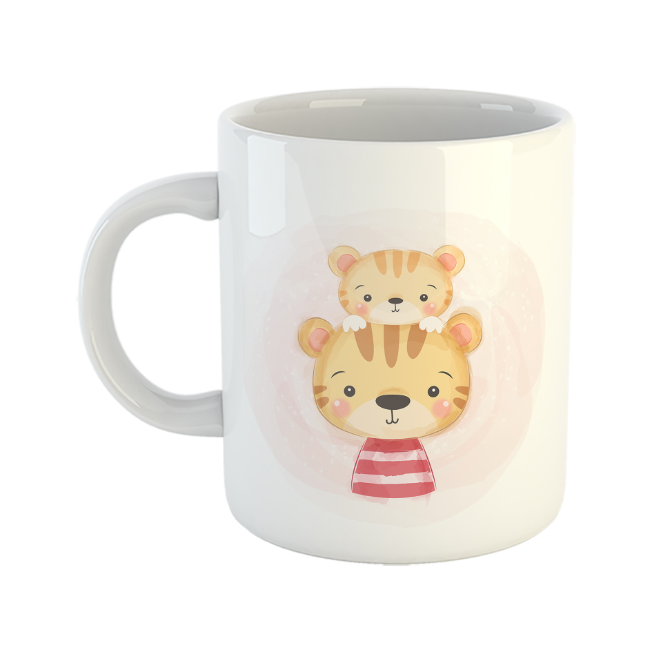 ماگ طرح ببری کوچولو مدل مادرانه