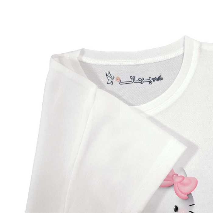 تی شرت بچگانه پرمانه طرح Kitty کد pmt.2398