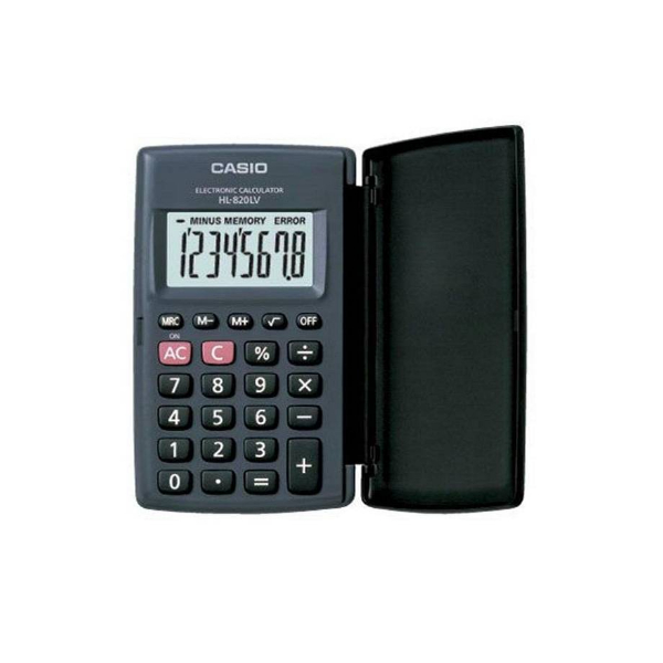 ماشین حساب جیبی کاسیو مدل Hl-820lv-bk