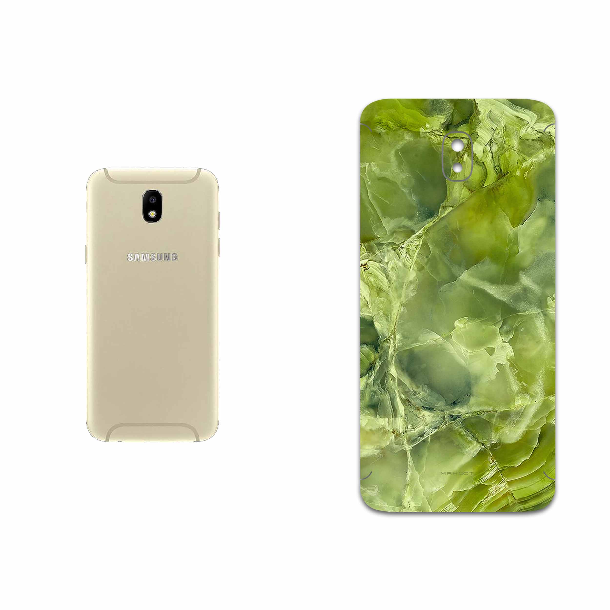 برچسب پوششی ماهوت مدل Green Crystal Marble مناسب برای گوشی موبایل سامسونگ Galaxy J7 Pro