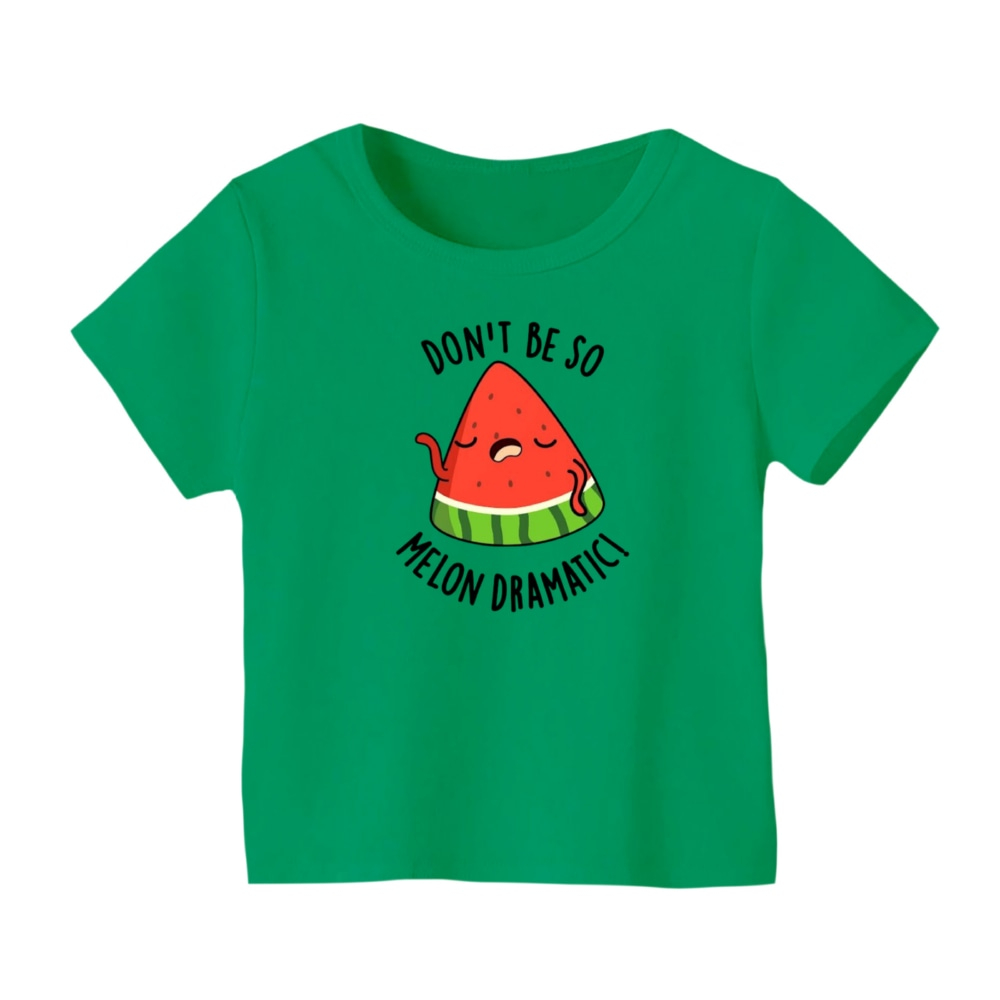 تی شرت آستین کوتاه بچگانه مدل هندوانه یلدایی کد 29 رنگ سبز