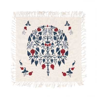 رومیزی چاپ دستی گدار مدل درخت انار