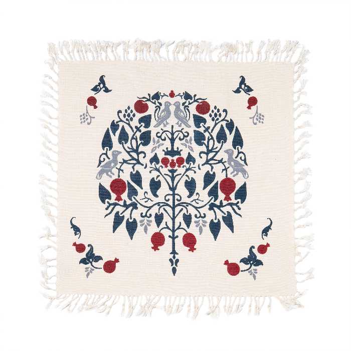 رومیزی چاپ دستی گدار مدل درخت انار