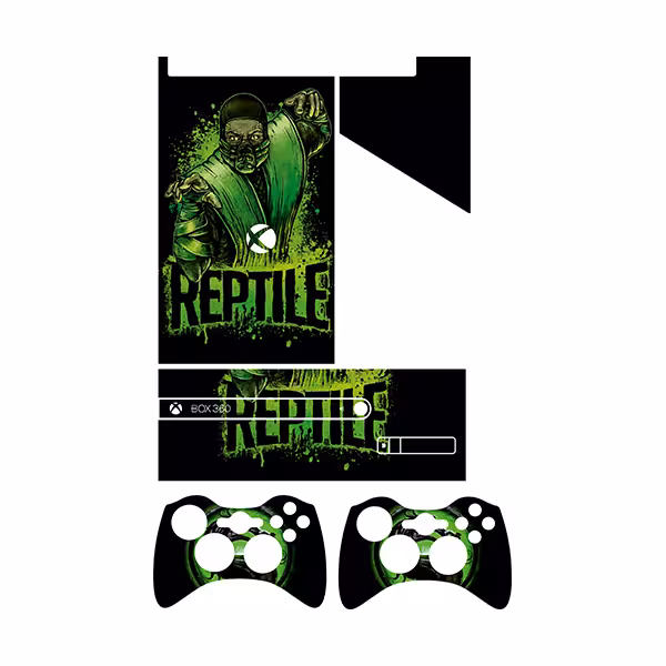 برچسب ایکس باکس 360 سوپر اسلیم توییجین وموییجین مدل Reptile 01 مجموعه 5 عددی