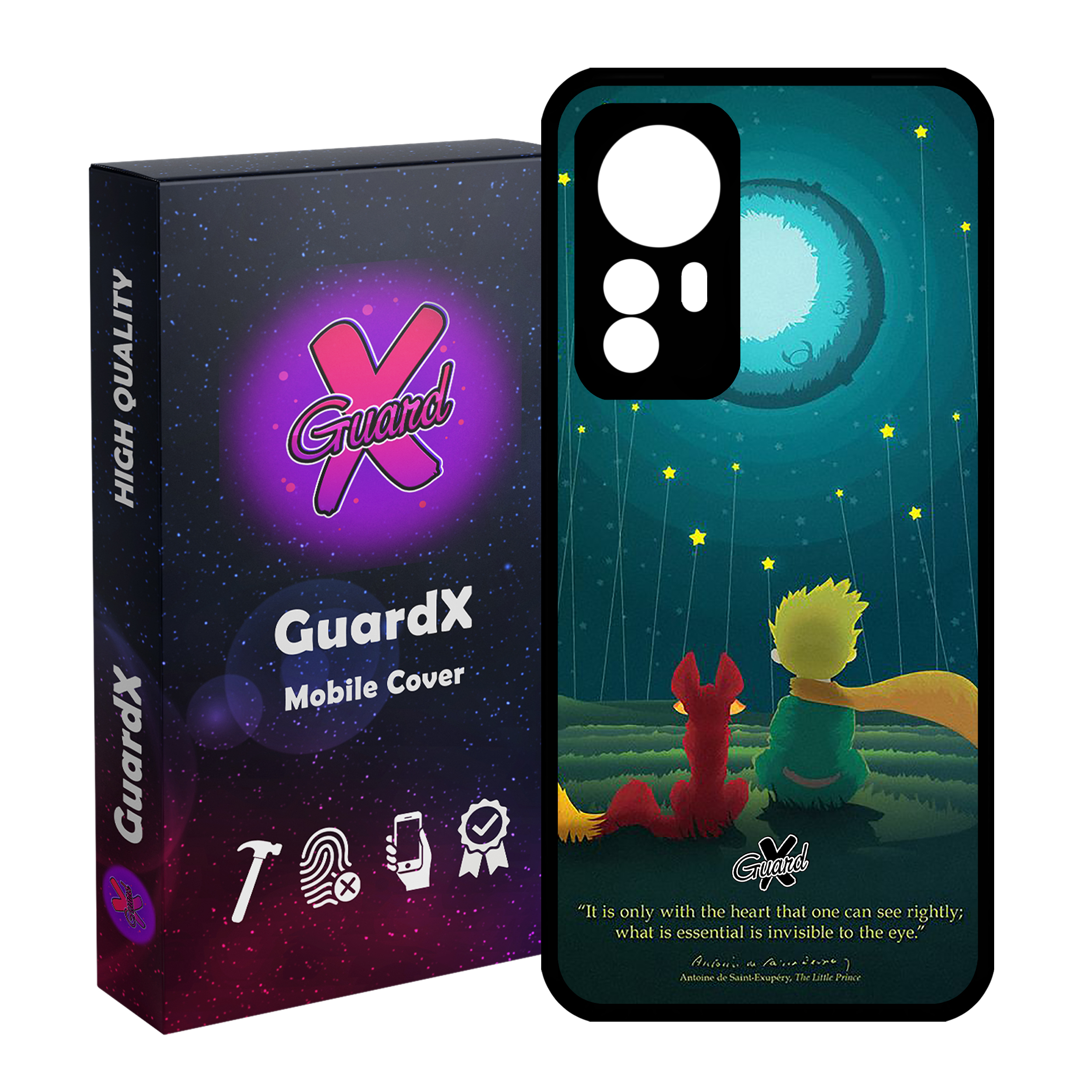 کاور گارد ایکس طرح Little Prince مدل Glass10053 مناسب برای گوشی موبایل شیائومی Mi 12 Pro/Mi 12S Pro