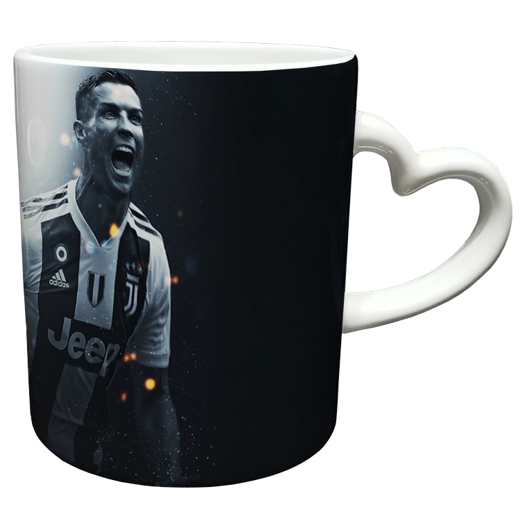 ماگ مدل دسته قلبی طرح رونالدو کد 69