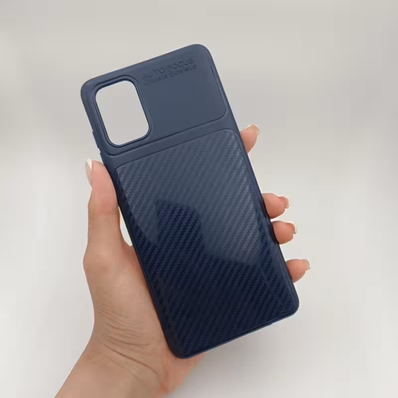 قاب گوشی Galaxy A71 (A715) سامسونگ ژله ای سرمه ای طرح زیگزاگی کد 82479