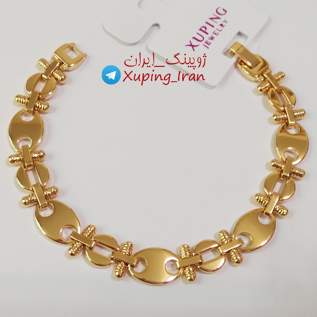 دستبند ژوپینگ طرح طلا پهن مارک Xuping طلایی
