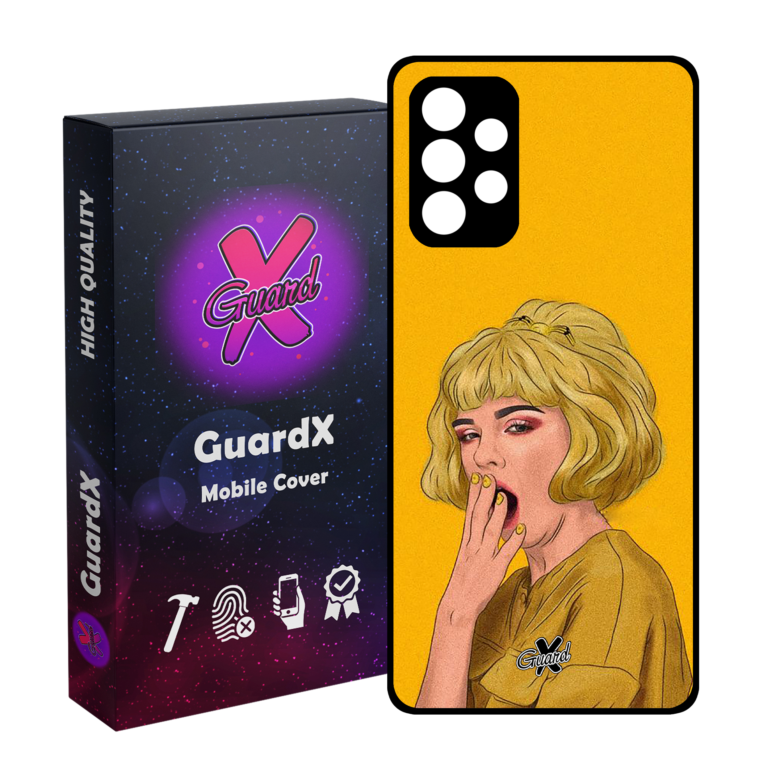 کاور گارد ایکس طرح Girl مدل Glass10311 مناسب برای گوشی موبایل سامسونگ Galaxy A52