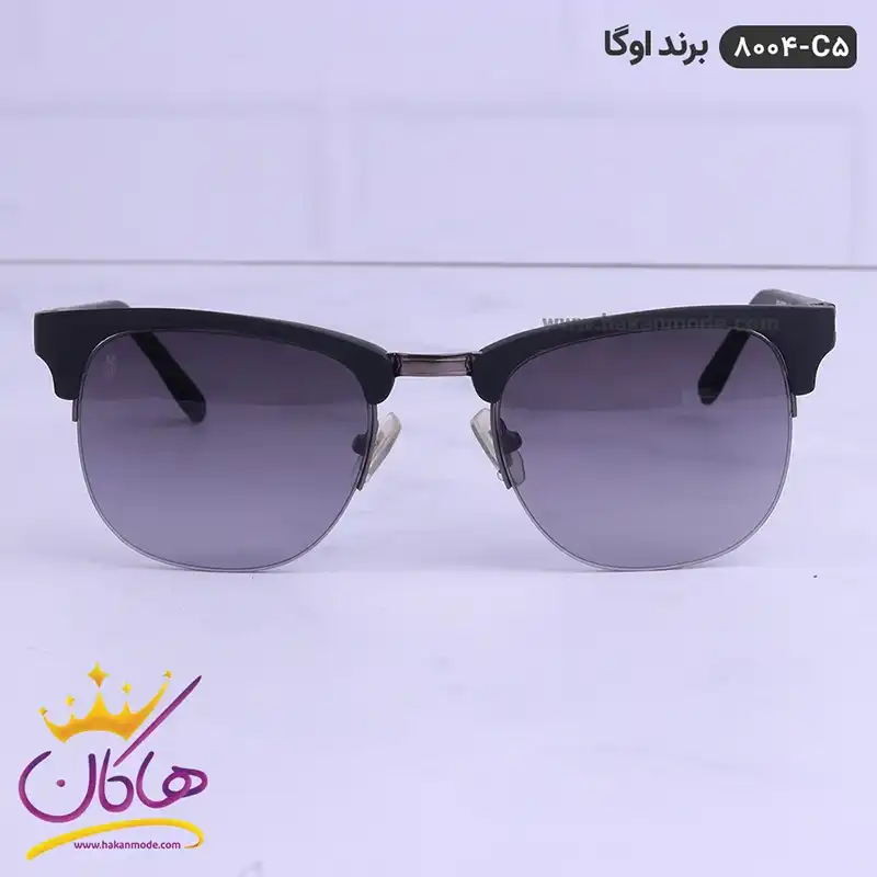 عینک آفتابی اوگا نیم فریم مشکی اورجینال کد 8004 | OGA