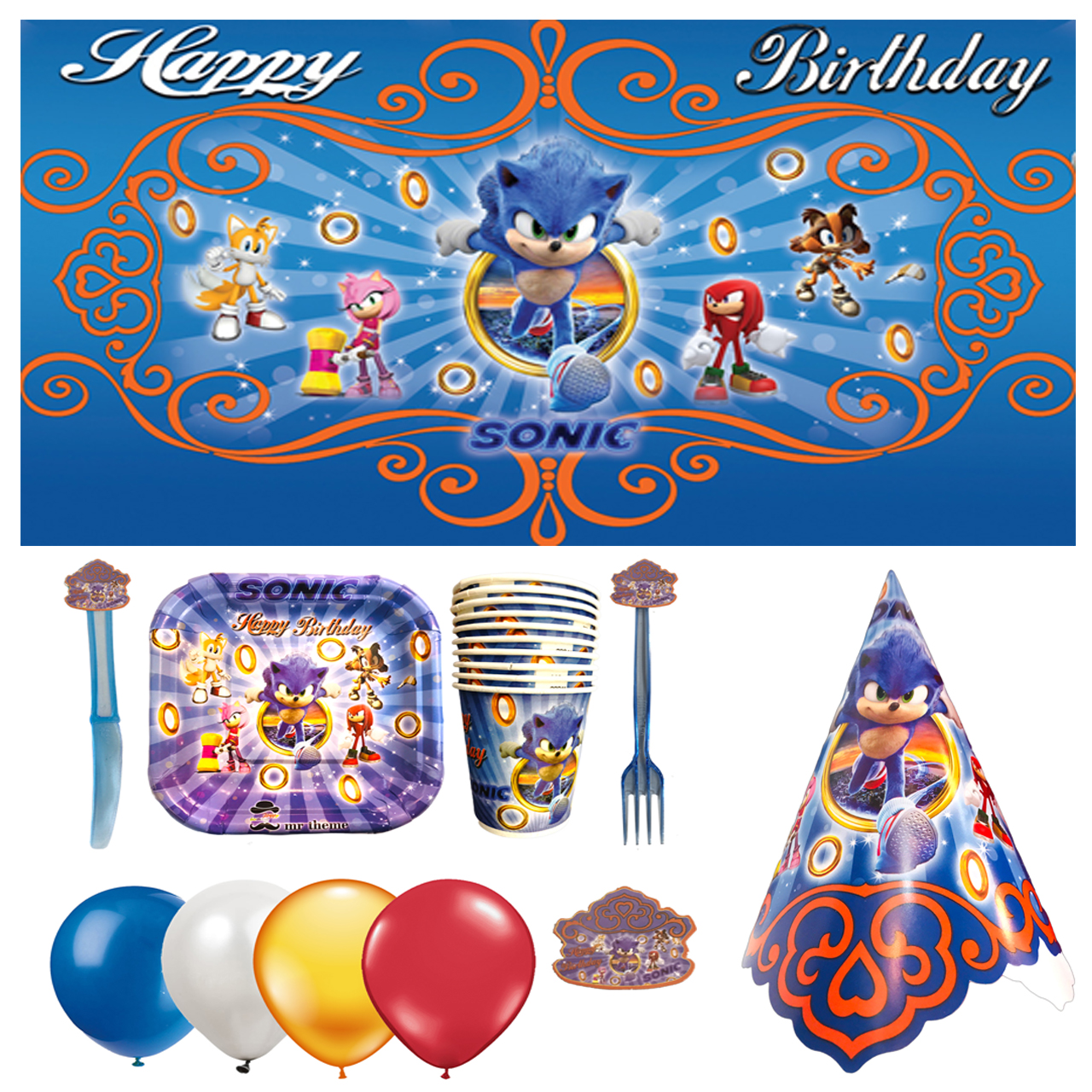 مجموعه 81 عددی تم تولد مسترتم مدل سونیک پلاس