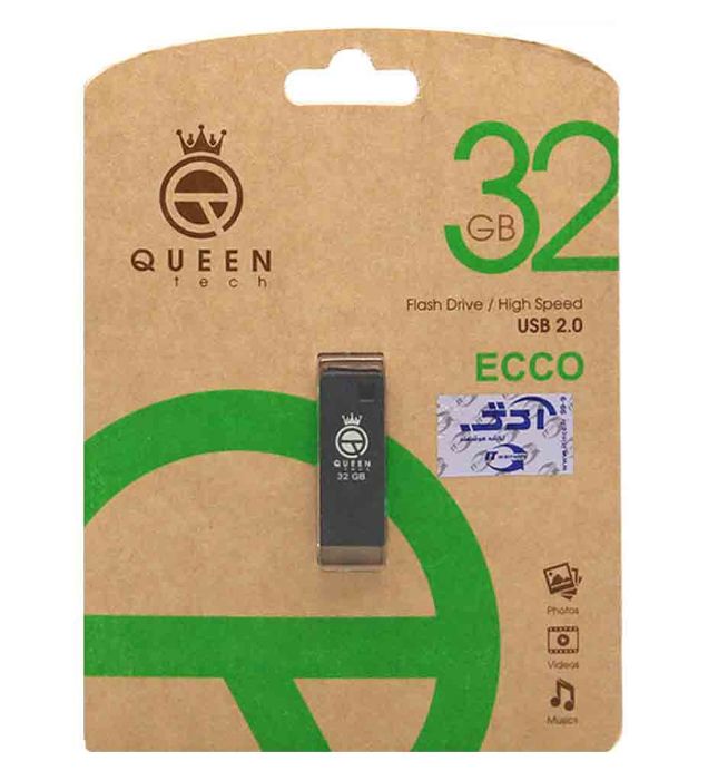 فلش مموری کوئین مدل ECCO USB 2.0 ظرفیت 32 گیگابایت