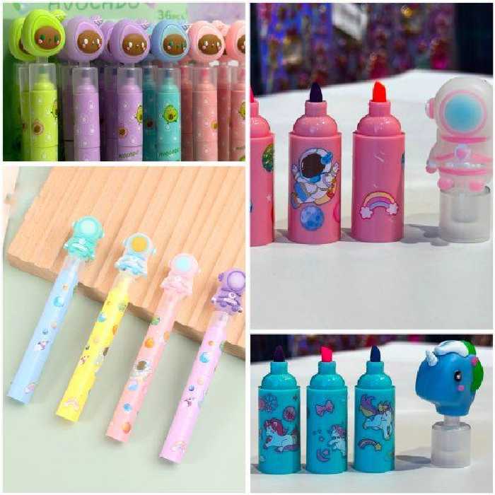 ماژیک هایلایت 3 طبقه فانتزی بسته 36 عددی