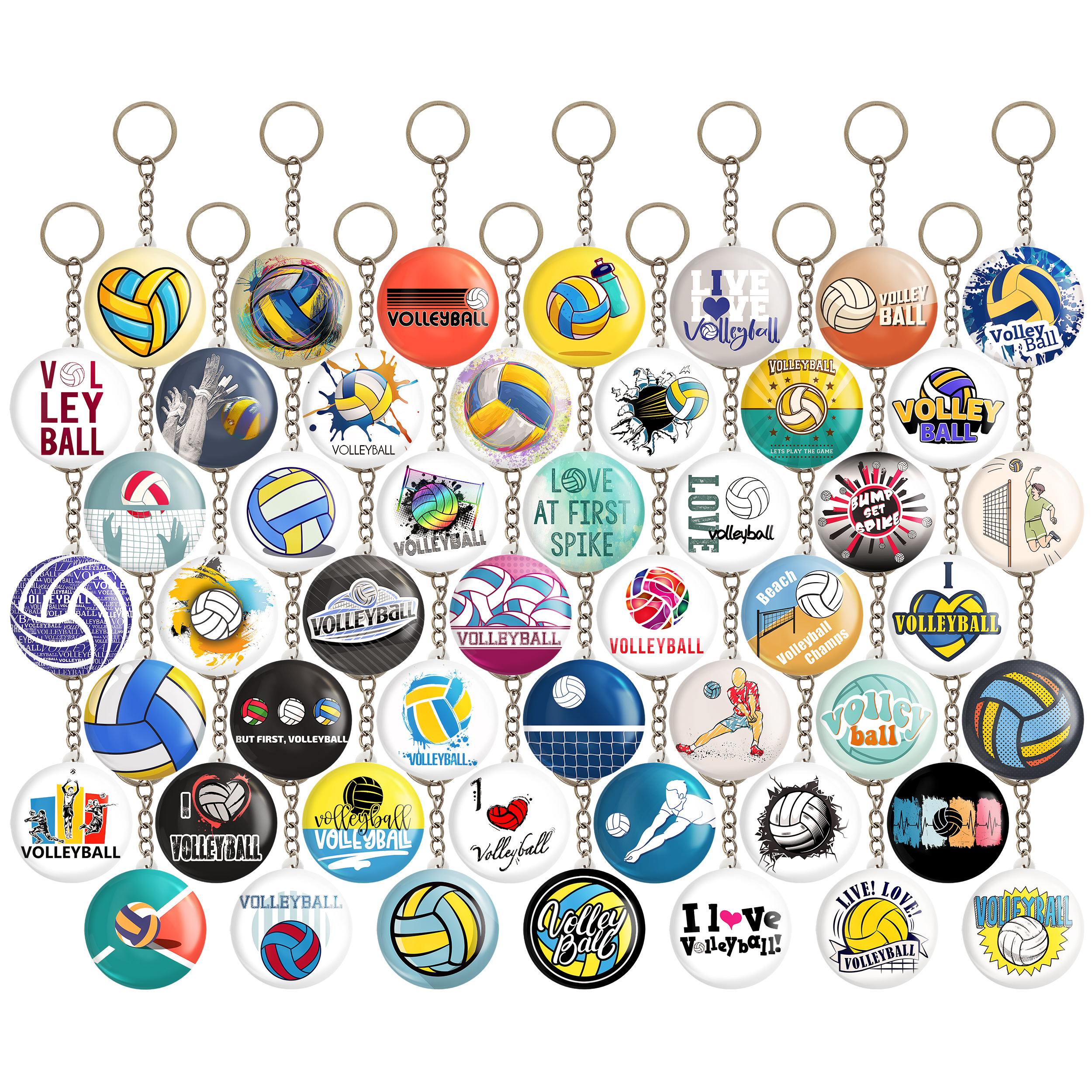 جاکلیدی خندالو مدل والیبال Volleyball کد 105 مجموعه 49 عددی