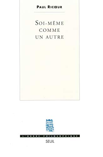 خرید و دانلود نسخه کامل کتاب Soi-même comme un autre (ORDRE PHILOS) (French Edition) - Pdf