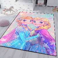فرش چاپی طرح نقاشی کودکانه السا و آنا HQ-3313