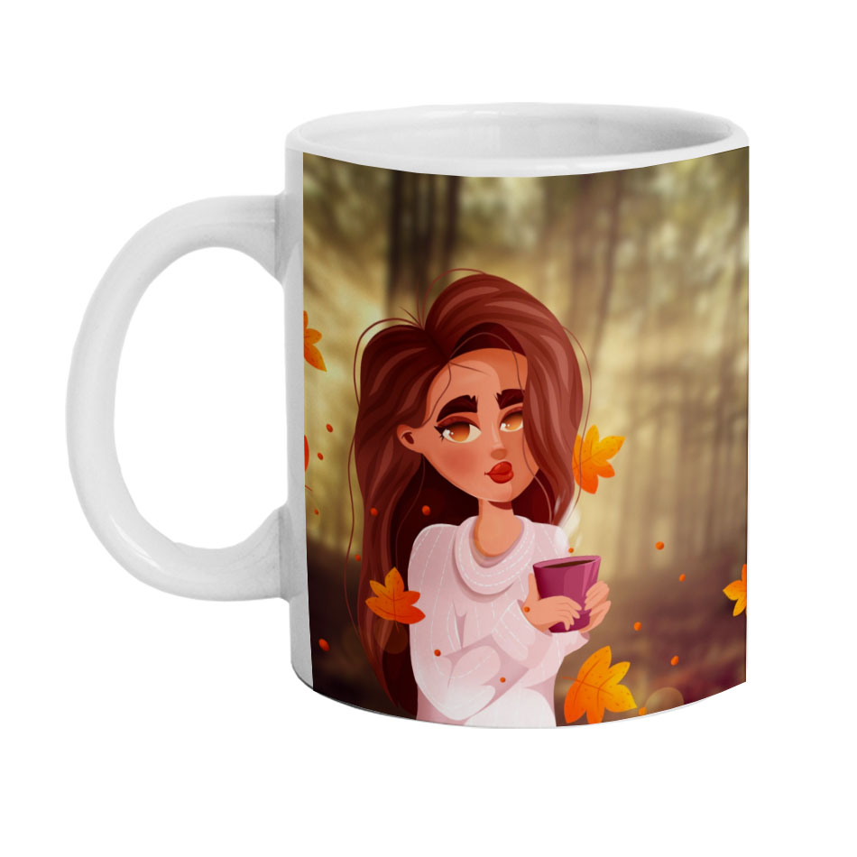 ماگ دارلی طرح دخترانه پاییز مدل MG2765