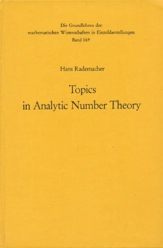 خرید و دانلود نسخه کامل کتاب Topics in Analytic Number Theory
