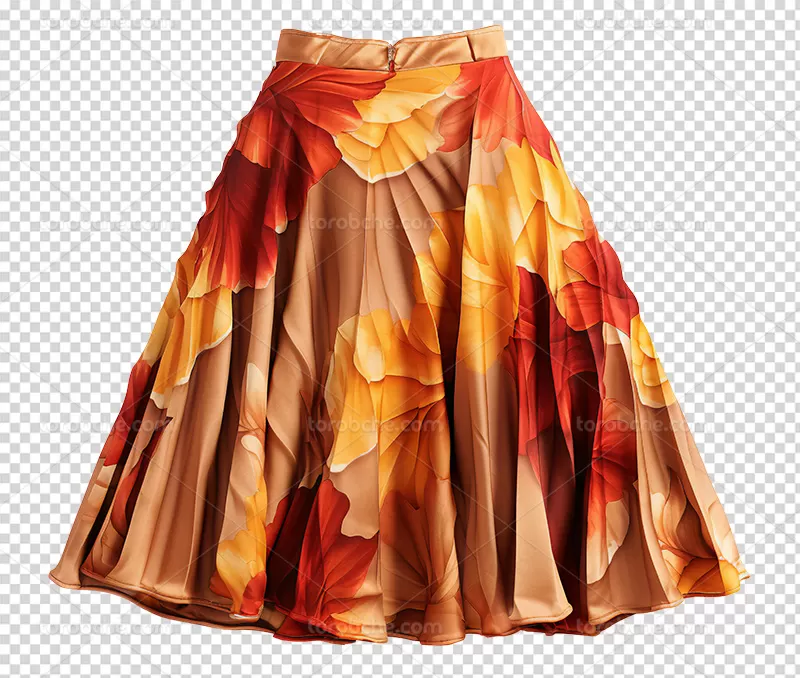 عکس PNG دامن نارنجی | گرافیک با طعم تربچه