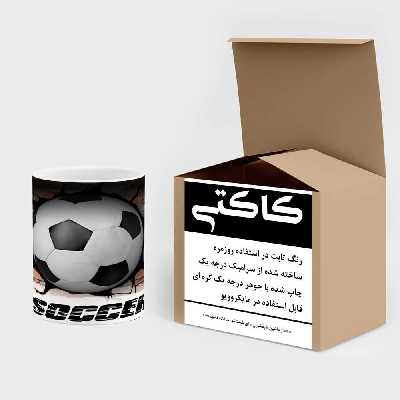 ماگ حرارتی کاکتی طرح توپ فوتبال مدل mgh12436
