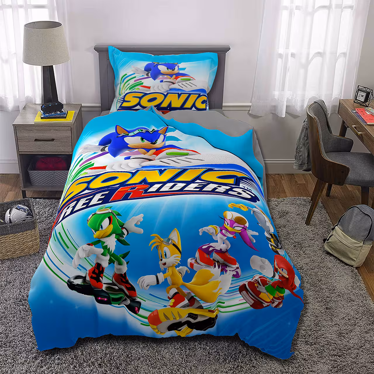 سرویس خواب راشا طرح Sonic یک نفره 3 تکه