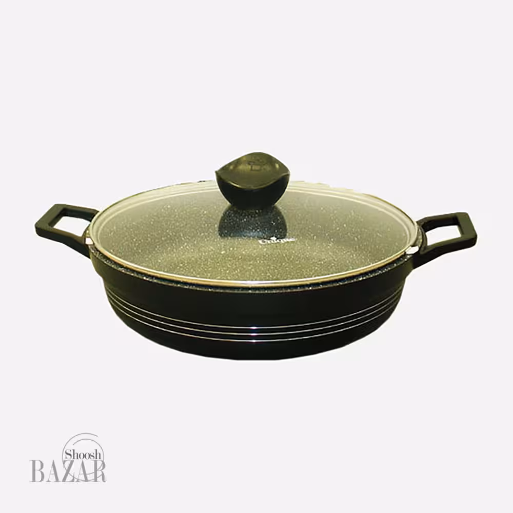 تابه دو دسته کف گرانیت سایز 28 یونیک کد 7815