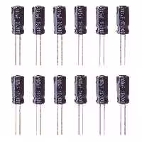 خازن الکترولیت 100 میکروفاراد 16 ولت آکسبوم مدل TEC-10116 بسته 12 عددی